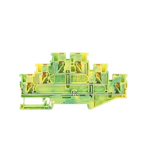 Bloque de terminales PT-2.5-3L-PE para riel DIN y conector a presión, 10 uds 2