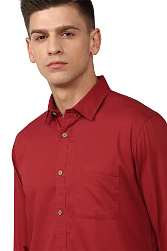 Image of Van Heusen Solid Casual Shirt for Men| Premium Cotton| Full Sleeves| Regular Fit |Breathable Fabric |