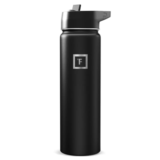 IRON °FLASK Sports Water Bottle - 22oz, 3 Lids (Straw Lid), Leak Proof - Stainless Steel Gym & Sport Bottles for Men, Women & Kids - Double Walled, Insulated Thermos, Metal Canteen