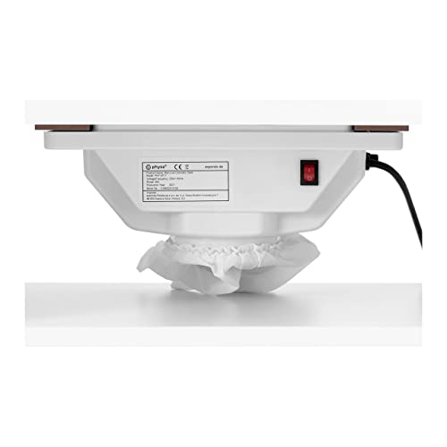 Physa Phy-MT-7 Nageltisch 1.200 x 503 x 803 mm 1 Weiß mit Staubabsaugung und HandablageManiküretisch Nagelstudio-Tisch… – Bild 4