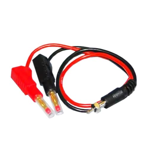 Image of Glow Starter Plug RC Charge Cable Wire Lead to 4.0mm Gold Plated Stackable Shielded Banana Plug Connector 22AWG 30cm