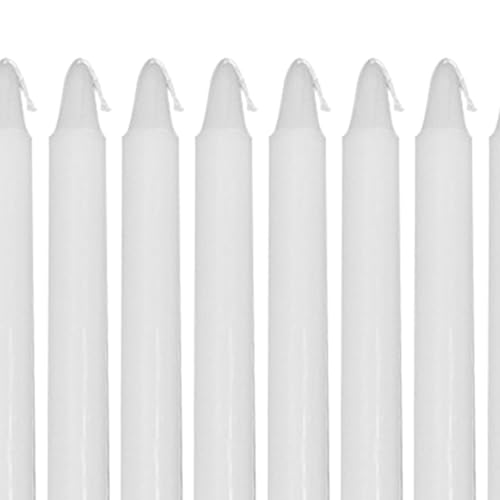 BESTOYARD 10個入り 白いテーパーキャンドル パラフィン素材 シンプルデザイン 高さ18cm ロマンチックなレストランやパーティー装飾に最適な [3]