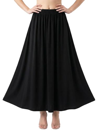 Image of VAGISHA Women's 4-Metre Flared Long Skirt | Skirts for Women Long Length | Long Skirts for Girls | Ethnic & Boho Printed Wear with Elastic Waist | Perfect for Party, Festive & Casual Look