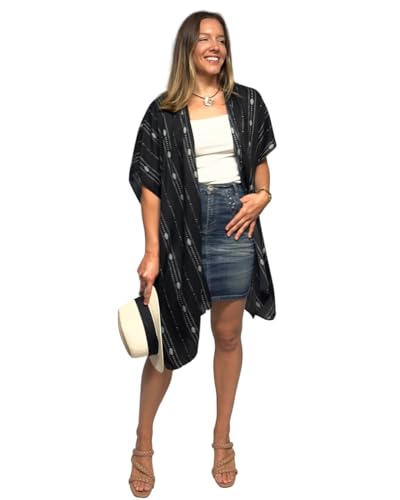 Image of Humble Hilo Womens Kimono Cardigan Sleeveless Lightweight Cover Up Casual & Flowy, 2 Sizes