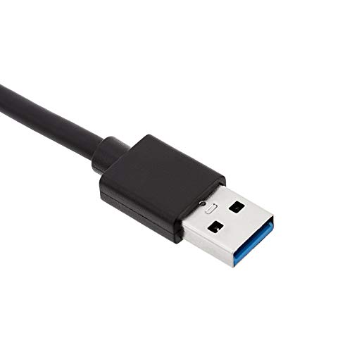 Amazon Basics Adaptador con 3 puertos USB 3.0 y 1 puerto Gigabit Ethernet RJ45, 3 USB A + 1 RJ45, negro