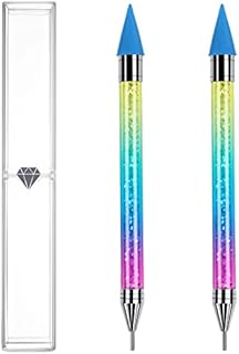 YINGJEE 2PCS Rhinestone Picker Pen Dual-ended Nail Art Dotting Pen Wax Pencil For Rhinestones Acrylic Handle Manicure DIY Diamond Painting Tools(Gradient)