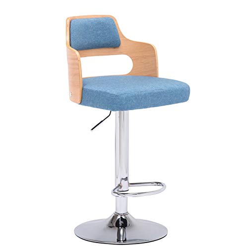 Tabouret de bar réglable bleu pour îlot central de cuisine