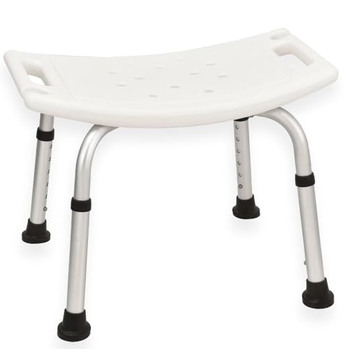 Gisinti Sgabello Doccia Regolabile, Bianco