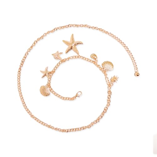 Women Metal Chain Belt for Dresses Jeans Boho Concho Waist Belt Gold or Silver4