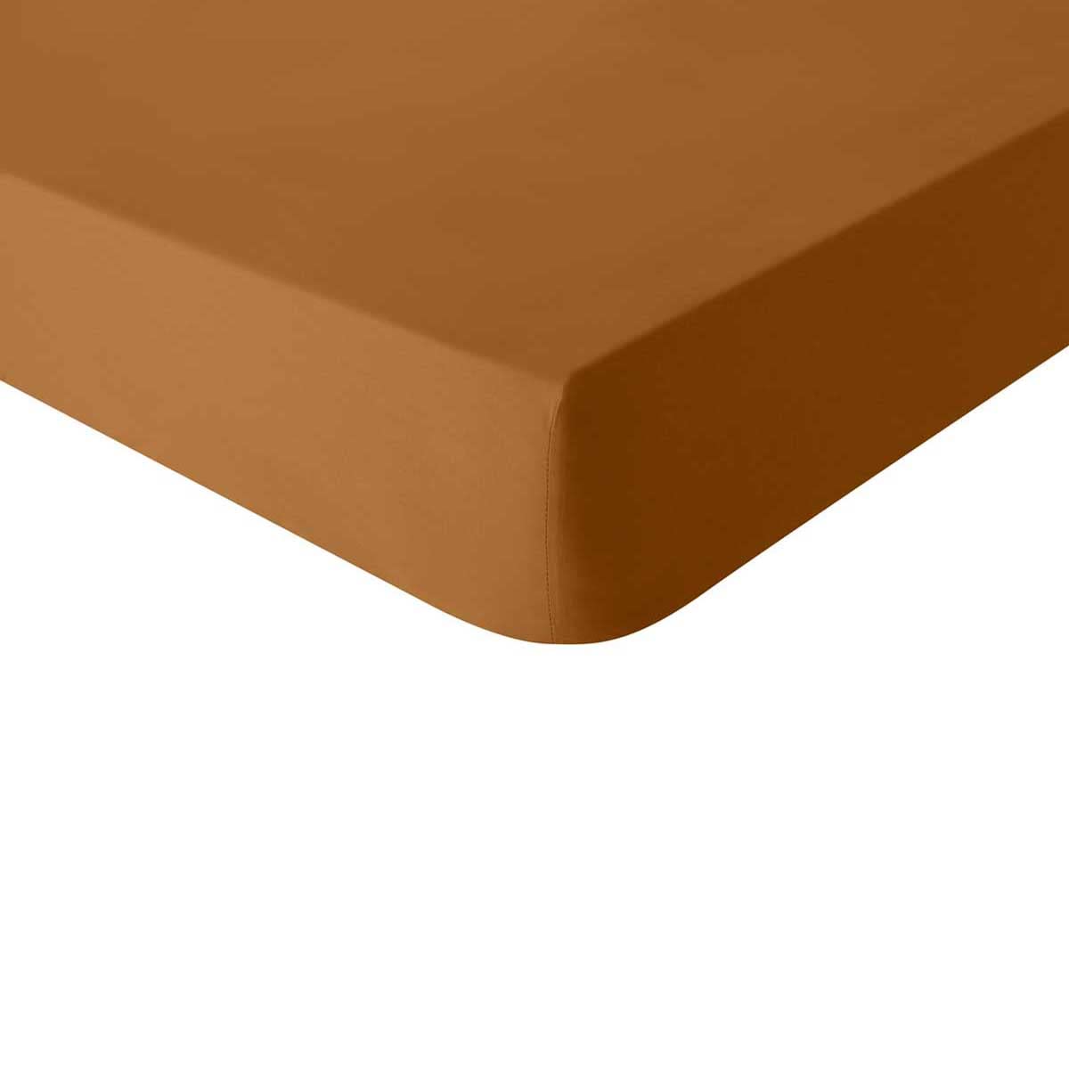 Essix Plain Cotton Fitted Sheet, Made in France, 90 x 190 cm, Plain