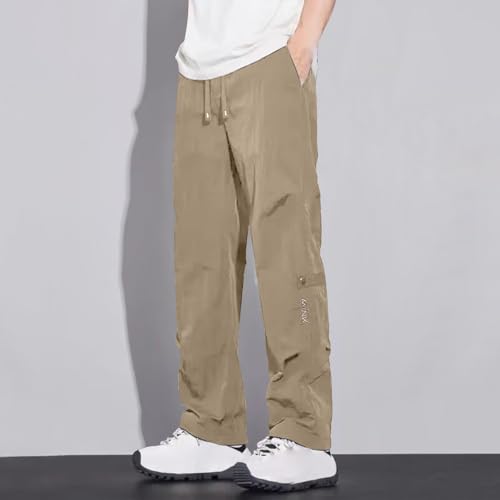 Mens Faux Silk Rayon Pants for Mens Pleated Straight Leg Basic Long Leg Fall Summer Pants 20252