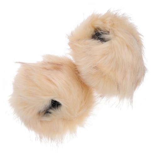 LIFKOME Furry Wrist Cuffs Winter Arm Warmers Faux Fur Bracelet Cuffs for Comfort