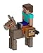 Mattel Minecraft Action Figures & Accessories 2-Pack, Steve & Donkey in 3.25-inch Scale, Collectible Toy Set