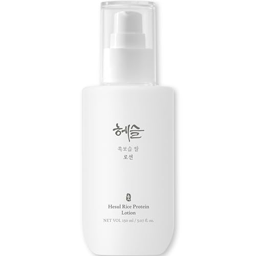 Hesul Rice Protein Lotion – 24H Moisture Lock with Rice Ceramide, 13 Grain Proteins, Low-Irritant Formula, Alcohol & Paraben Free, 150ml / 5.07 fl.oz