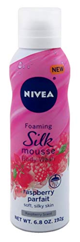 Nivea Body Wash Foaming Silk Mousse Raspberry Parfait 6.8 Ounce (201ml) (2 Pack)