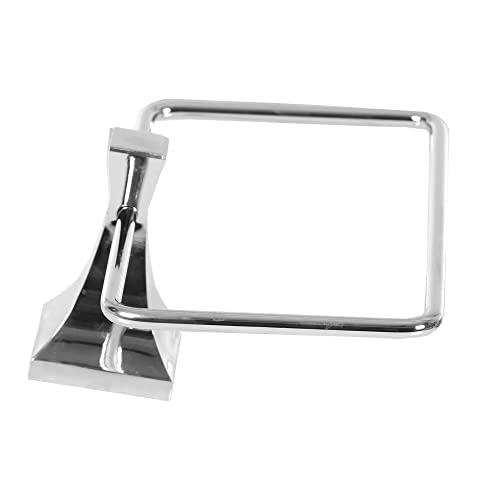 Image of RONTENO Towel Ring for Bathroom Wall | Stainless Steel Rectangular Shaped Wall-Mounted Napkin Holder | Toilet Paper Holder Include with Screw | Hardware Hanger Accessories(1Pc, Silver)