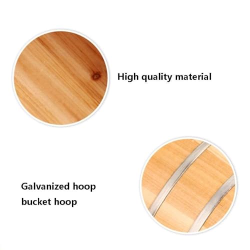 Bañera para pies y cubo de pedicura de madera natural miniatura 3