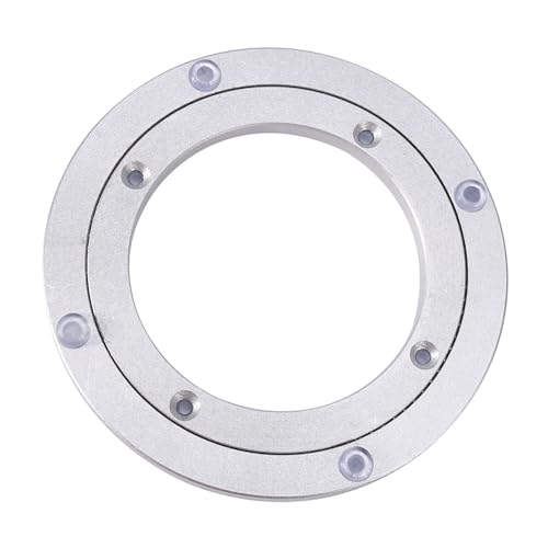 Rotating Bearing Turntable - Heavy Duty Aluminium Alloy Smooth Swivel Plate for Displays (8 inches*H8.5MM)