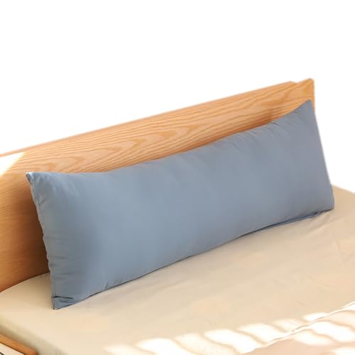 WeiWeiLee Long Bed Bolster Pillows Side Sleeping Body Pillow Sofa Rest Reading Pillow Soft Lumbar Back Cushion Backrest Pillow (Blue, 30×60cm/11.8