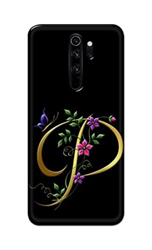 Image of Printed Hard Back Cover Case for Mi Redmi Note 8 Pro Back Cover (Alphabet P) -1803