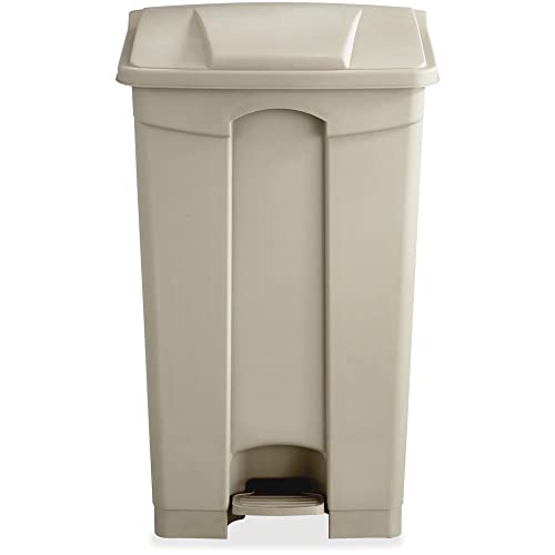 Safco Products Plastic Step-On Trash Can 9923Tn, Tan, Hands-Free Disposal, 23-Gallon Capacity #TOP6