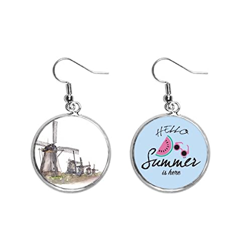 Pendientes de sandía de estilo Holanda para lucir en tus looks de playa y terrazas de verano