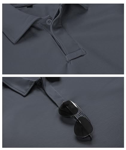 Image of SCODI Men's Golf Polo Shirt Short Sleeve Tactical Shirts Casual Tennis T-Shirt