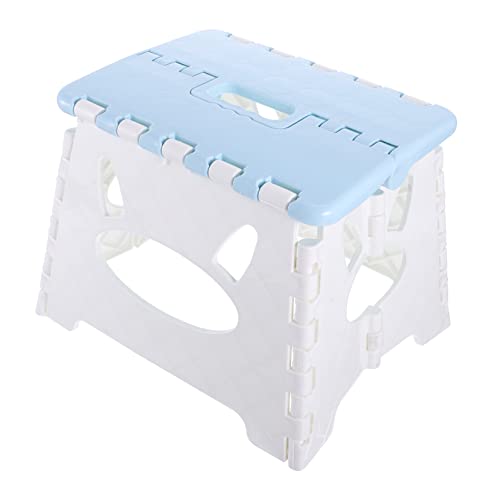 HOLIDYOYO 1Pc Portable Plastic Folding Stool Compact Lightweight Step Stool for Adults for Kitchen Bathroom Camping Fishing and Outdoor Activities Lovely Design