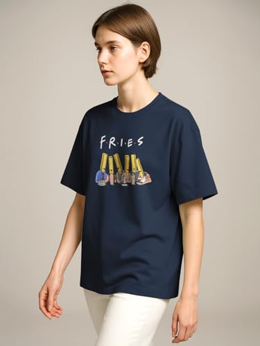 Image of HELLCAT Beige Trendy Printed Oversized T-Shirt for Women
