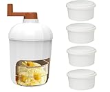 Jiarznh Portable Shaved ice with 4 ice Plates, Household Manual ice Breaker Does not Contain BPA