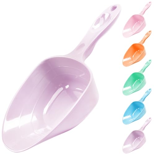 FURMYLOVE Melamine Pet Food Measuring Scoop 1 Cup 1/2 Cup 1/4 Cup with Clear Measurement Lines for Dog Cat Bird and Rabbit Durable Ergonomic Handle Dishwasher safe-Purple