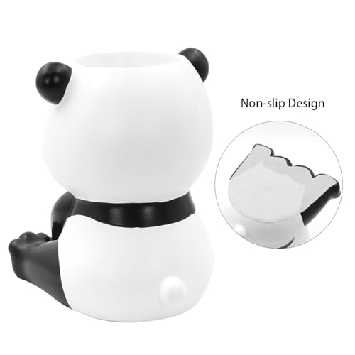 Cute Resin Panda Pen Holder,Animal Panda Bear Pencil Cup Pencil Pot Organizer Cartoon Pen Container Pencil Holder Storage Box Home Ornament for Kid Student School Office Desktop Stationery Gift - Image 3