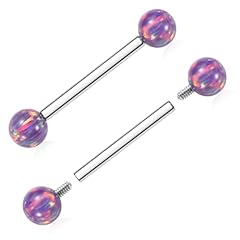 1 Pair-Straight-Purple Opal