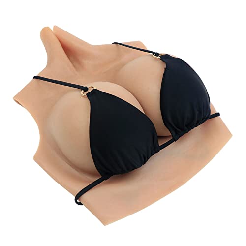 Image of ROANYER Silicone Breast Forms Large Size Fake Boobs for Crossdresser in 220-330lbs C G Cup Breastplate Transgender Drag Queen