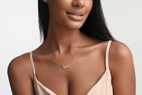 Tasunom Angel Number Choker Necklace Numerology Jewelry for Women4