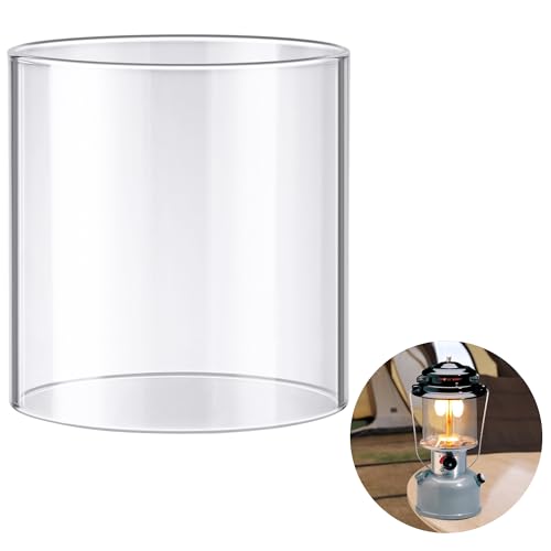 Ceoighe Propane Lantern Globe Glass Replacement Compatible with Coleman Fueled Lanterns, Standard Replacement Parts, Clear Lantern Mantles, Reusable Lantern Mantles Parts for Outdoor Camping Lantern
