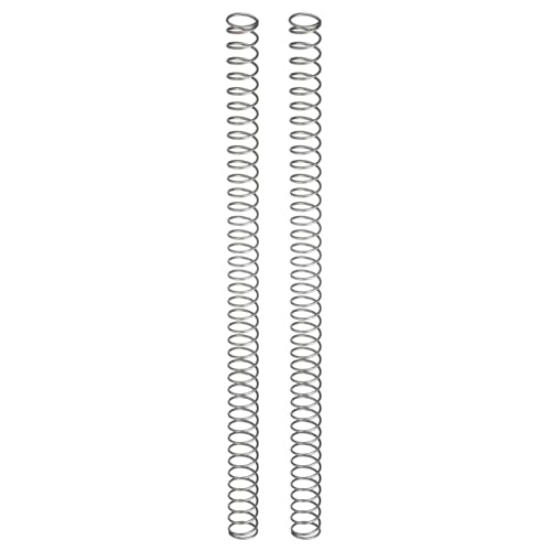 uxcell 2Pcs Compression Spring, 17mm OD, 1.5mm Wire Size, 300mm Free Length, Spring Steel Construction Extended Mechanical Compression Springs for Shop and Home Repairs, Silver Tone