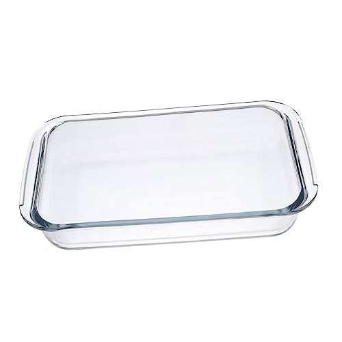 Angoily Utensilios Para Hornear Vidrio Cazuela De Cristal Bandeja Para Hornear Rectangular Bandeja Para Microondas Horno De Cocina Hornear Fuente De Horno Alargada Largo Cuberteria