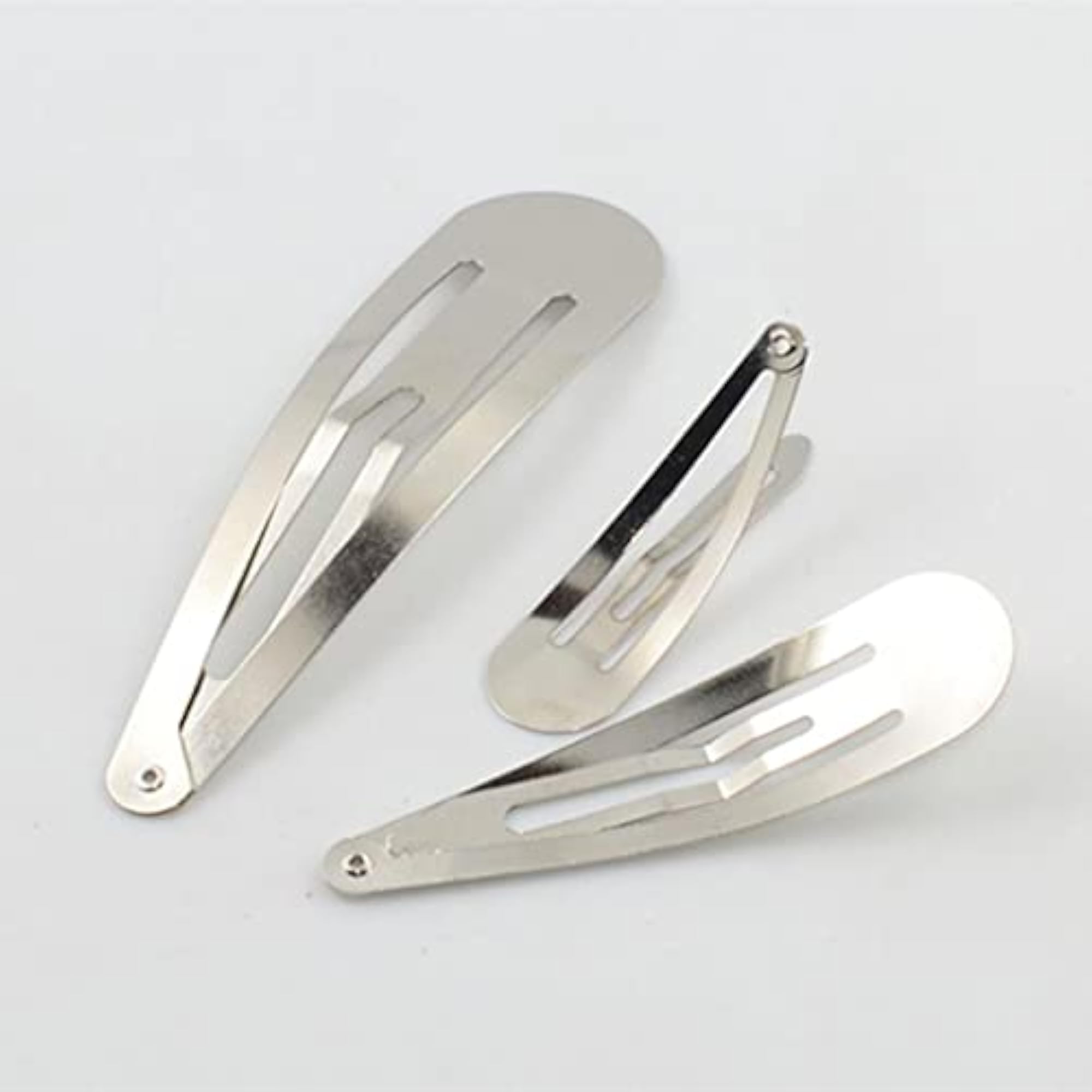 Silver Metal Hairpins with Water Drop Design, 10pcs