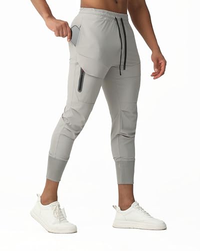 Men's Joggers-Gym Athletic Pants with Zipper Pockets,Track Pants Lightweight for Workout Travel Training Running - Main Image
