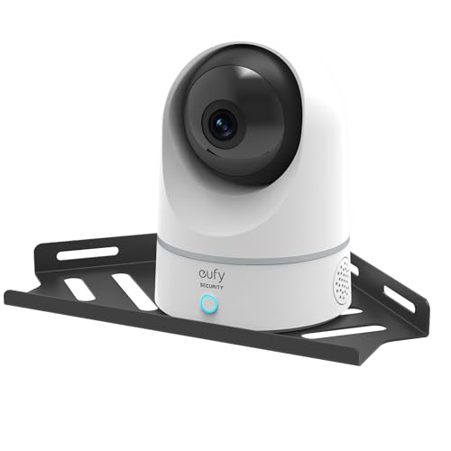 VMEI Stainless Steel Corner Wall Mount Bracket for eufy E220 Indoor Security Camera,Rust-Resistant,Space-Saving,Prevent Device from Accidentally Falling, No Blind Spots for Cameras-Matte Black