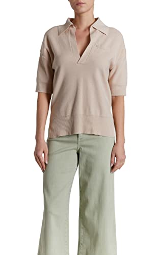 Image of O A T NEW YORK Women's Luxury Clothing Short Sleeve Pull on Cropped Sweater, Comfortable & Stylish