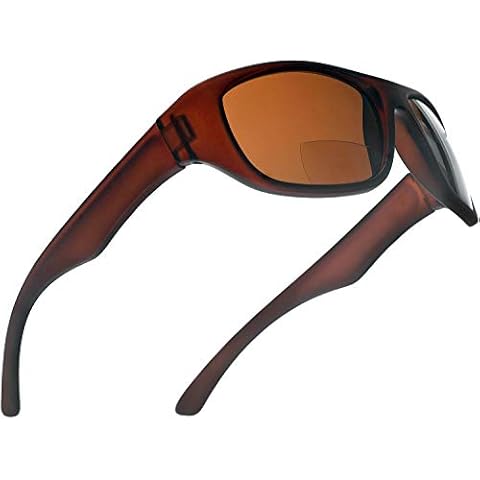 SAMBA SHADES Sports Bifocal Reading Wrap Around Sunglasses Readers Under the Sun for Men and Women Brown +2.00 Cover