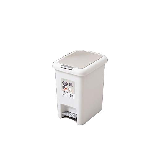 Poubelle avec couvercle 8L blanche pour tri et cuisine moderne