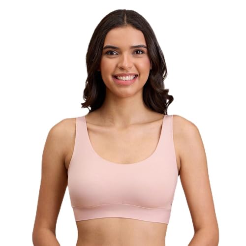 Image of NYKD By Nykaa Padded Non-Wired Transparent Back Bra with Free Transparent Shoulder Straps - NYB373
