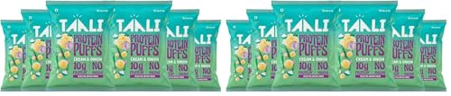 Image of Taali Jowar & Protein Puffs | 60 gm (Pack of 12) | Cream & Onion | Healthy Roasted Tasty Snacks, Ready to eat | 100% Veg., Gluten free products, No Cholesterol, No Trans-Fat