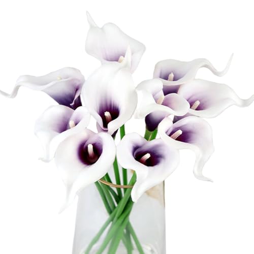Calla lily fleurs artificielles en PU anti-flétrissement pour table de salon - 5