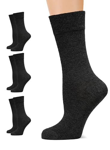 Image of Women's Bamboo Dress Socks, Crew for Business Trouser Casual, Soft, Thin & Seamless, Size 6-9 /9-12 (3, 4 or 5 Pairs)