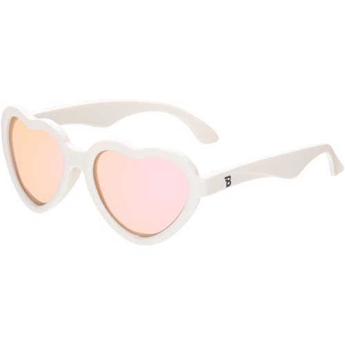 Image of Babiators Polarized Hearts: Sweet Cream | Rose Gold Mirrored Lenses | Ages 0-2