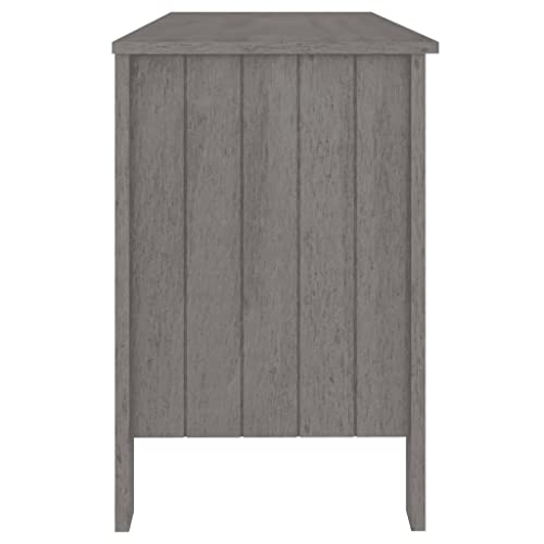 Ckioict Dresser Table,Industrial Office Desk,Computer Desk,Study Writing Table,Hobby Workstation,For Home Office,Desk Light Gray 44.5"X19.7"X29.5" Solid Wood Pine #TOP5